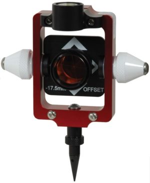 68. Red European Style Compact Portable Prism Pole System Offset 17.5 mm Nodal